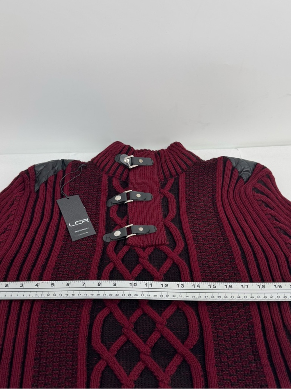 NWT LCR black edition Sweater Men’s Size XXL Buckle Details & Shoulder Patches - Picture 10 of 13
